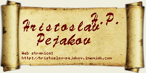 Hristoslav Pejakov vizit kartica